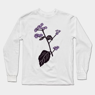 Purple Brunnera Flowers Long Sleeve T-Shirt